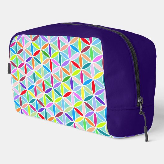 Bloem van het Leven Patroon - Veelkleurige Toilettasje (Rechterhoek)