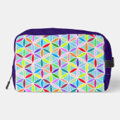 Bloem van het Leven Patroon - Veelkleurige Toilettasje (Achterkant)