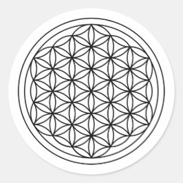 Bloem van het Leven - Ronde Sticker