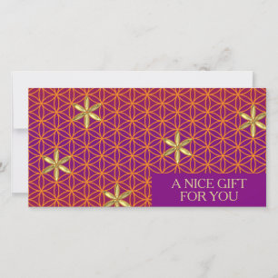 BLOEM VAN HET LEVEN - rood gouden patroon