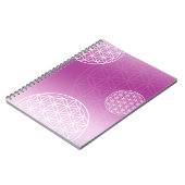 Bloem van het leven Roze Notitieboek (Linkerzijde)