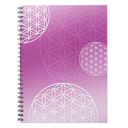 Bloem van het leven Roze Notitieboek (Voorkant)
