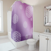 Bloem van het leven roze & paarse douchegordijn (In situ)