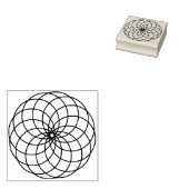 bloem van het leven rubberen stempel (Gestempeld)