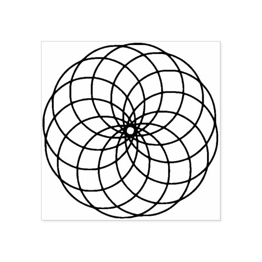 bloem van het leven rubberen stempel (Afrduk)