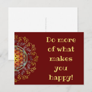 Bloem van het leven - sierplanten Mandala 1 Briefkaart