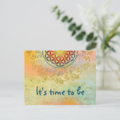 Bloem van het leven -  sierplanten Mandala 1 Briefkaart (Staand voorkant)