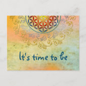 Bloem van het leven -  sierplanten Mandala 1 Briefkaart (Voorkant)