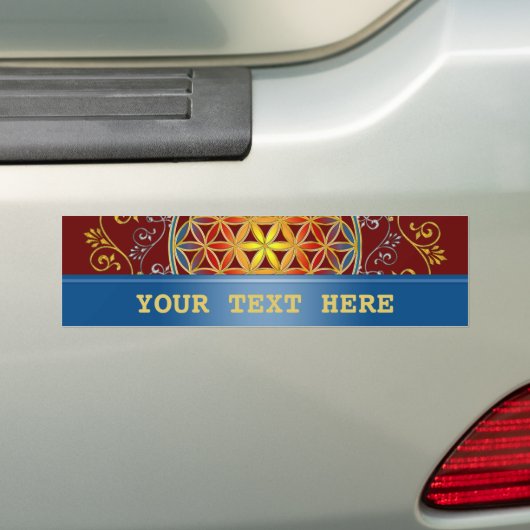 Bloem van het leven -  sierplanten Mandala 1 Bumpersticker (Op auto)