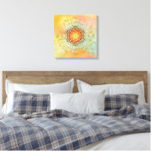 Bloem van het leven -  sierplanten Mandala 1 Canvas Afdruk (Insitu (Slaapkamer))