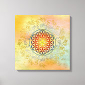 Bloem van het leven -  sierplanten Mandala 1 Canvas Afdruk (Voorkant)