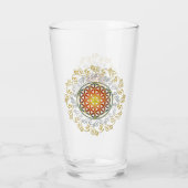Bloem van het leven - sierplanten Mandala 1 Glas (Achterkant)