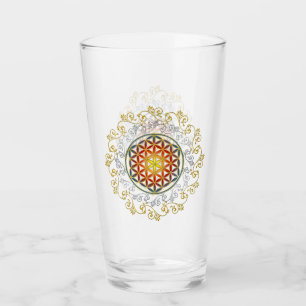 Bloem van het leven -  sierplanten Mandala 1 Glas
