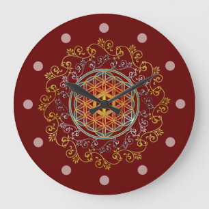 Bloem van het leven - sierplanten Mandala 1 Grote Klok