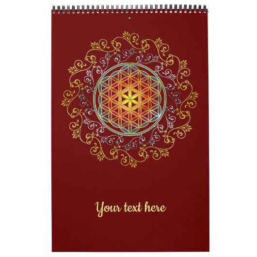 Bloem van het leven - sierplanten Mandala 1 Kalender (Hoes)
