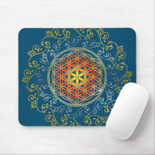 Bloem van het leven - sierplanten Mandala 1 Muismat