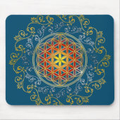 Bloem van het leven -  sierplanten Mandala 1 Muismat (Voorkant)