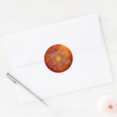 Bloem van het leven -  sierplanten Mandala 1 Ronde Sticker (Envelop)
