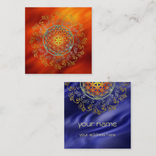Bloem van het leven -  sierplanten Mandala 1 Vierkante Visitekaartje