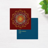 Bloem van het leven -  sierplanten Mandala 1 Vierkante Visitekaartjes (Bureau)