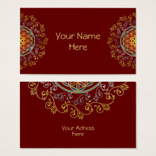 Bloem van het leven - sierplanten Mandala 1 Visitekaartje