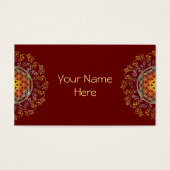 Bloem van het leven -  sierplanten Mandala 1 Visitekaartje (Voorkant)