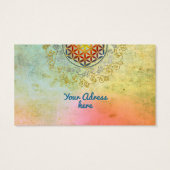 Bloem van het leven - sierplanten Mandala 1 Visitekaartje (Achterkant)