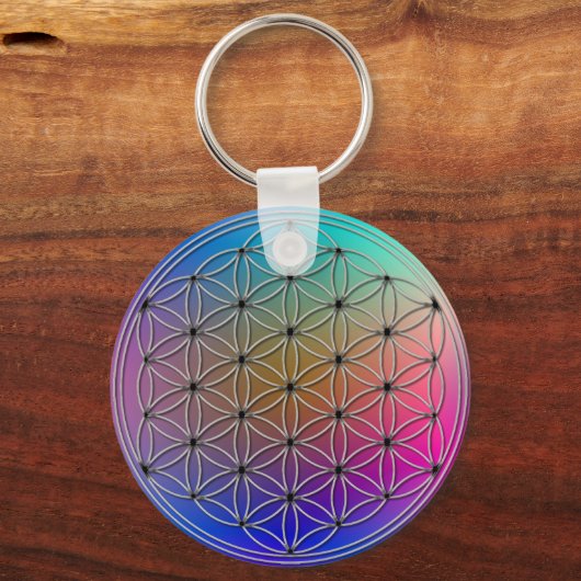 Bloem van het leven sleutelhanger (Voorkant)