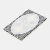 Bloem van het leven - stempelpatroon - blauwe zand post-it® notes (Schuin)