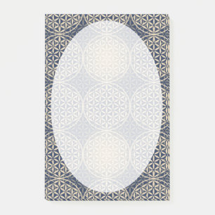Bloem van het leven - stempelpatroon - blauwe zand post-it® notes