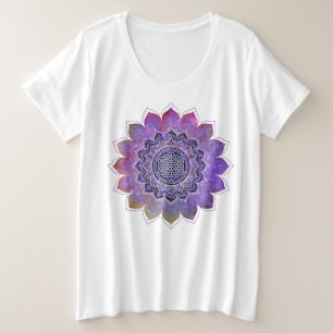Bloem Van Het Leven - Stijlvolle Antieke Galaxy Ru Grote Maat T-shirt