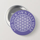BLOEM VAN HET LEVEN - Symbol_outline van de Heilig Ronde Button 7,6 Cm (Voorkant /achterkant)