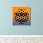 BLOEM VAN HET LEVEN - Symbol van de Heilige Geomet Canvas Afdruk (Insitu (Houten vloer))