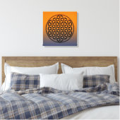 BLOEM VAN HET LEVEN - Symbol van de Heilige Geomet Canvas Afdruk (Insitu (Slaapkamer))