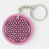 BLOEM VAN HET LEVEN - Symbol van de Heilige Geomet Sleutelhanger (Achterkant)