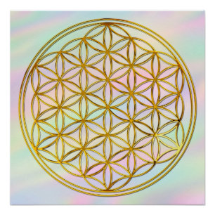 BLOEM VAN HET LEVEN - Symbol van Heilige Geometrie Perfect Poster