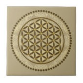 BLOEM VAN HET LEVEN - Symbolische Geometrische Kun Tegeltje (Voorkant)
