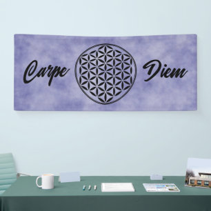 BLOEM VAN HET LEVEN - Symbool van de Heilige Geome Spandoek