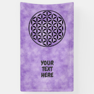 BLOEM VAN HET LEVEN - Symbool van de heilige geome Spandoek