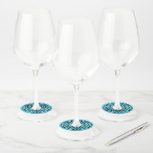BLOEM VAN HET LEVEN - Symbool van de heilige geome Wijnglaslabel (Set)