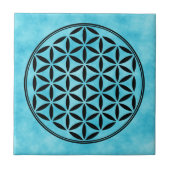 BLOEM VAN HET LEVEN - Symbool van heilige geometri Tegeltje (Voorkant)