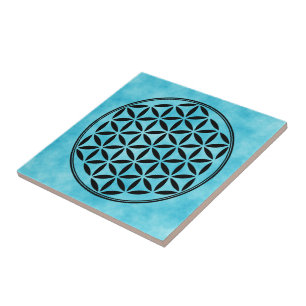 BLOEM VAN HET LEVEN - Symbool van heilige geometri Tegeltje