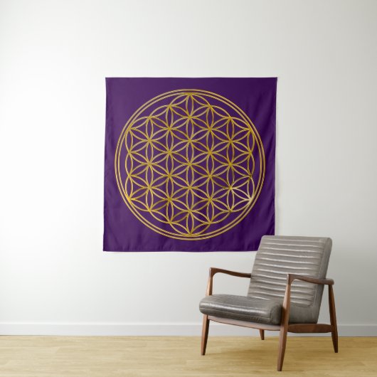 BLOEM VAN HET LEVEN - Symbool van heilige geometri Wandkleed (In situ)