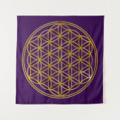 BLOEM VAN HET LEVEN - Symbool van heilige geometri Wandkleed (Voorkant)