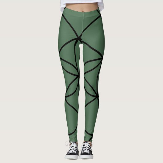 Bloem van het Leven tinten Leggings (Voorkant)