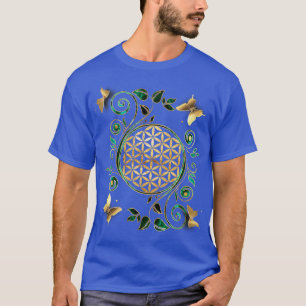 Bloem van het leven van Malachietwervelkolom en Bu T-shirt