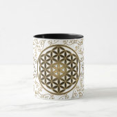 Bloem van het Leven - Vintage Ornamenten Mandala 2 Mok (Midden)