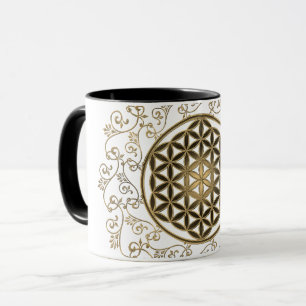 Bloem van het Leven - Vintage Ornamenten Mandala 2 Mok