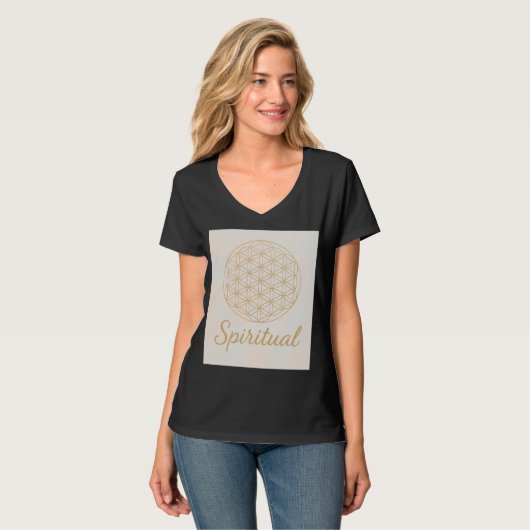 Bloem van het leven - Vrede, energie en Spirituele T-shirt (Voorkant volledig)