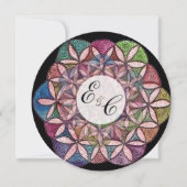 Bloem van het Leven Waterverf art Invitation Kaart (Voorkant)